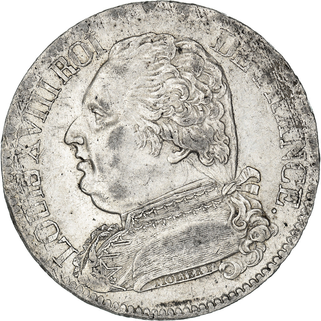 Moneta, Francia, Louis XVIII, Louis XVIII, 5 Francs, 1814, Bayonne, BB, Argento
