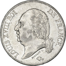 Munten, Frankrijk, Louis XVIII, Louis XVIII, 5 Francs, 1817, Rouen, ZF, Zilver