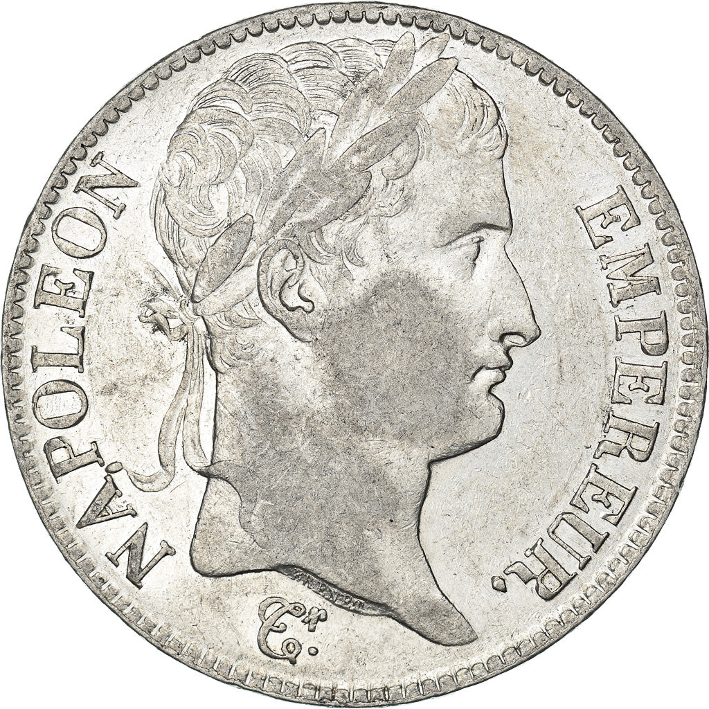 Moneta, Francja, Napoléon I, 5 Francs, 1811, Lyon, AU(50-53), Srebro, KM:694.5