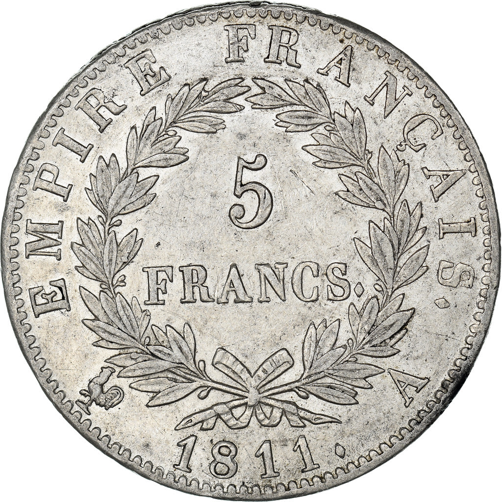 Monnaie, France, Napoléon I, 5 Francs, 1811, Paris, TTB, Argent, Gadoury:584