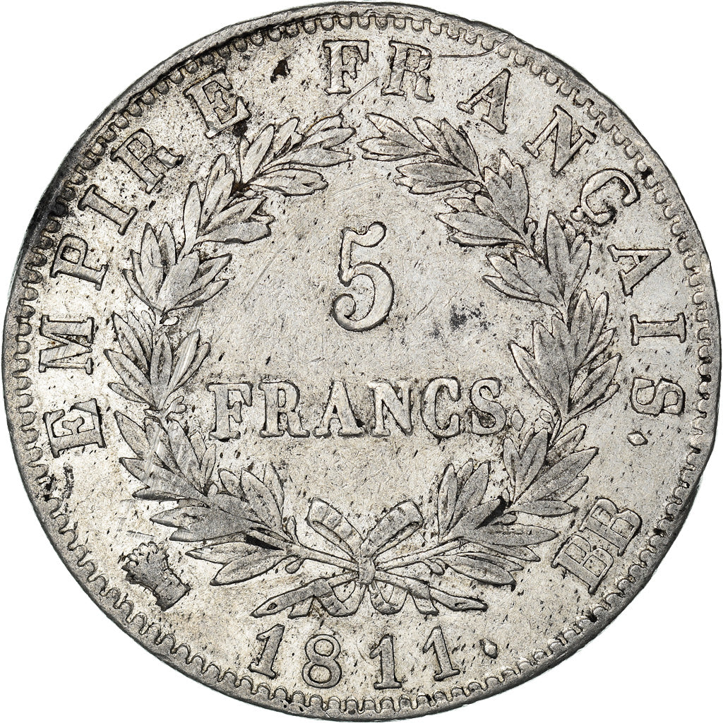 Monnaie, France, Napoleon I, Napoléon I, 5 Francs, 1811, Strasbourg, TTB