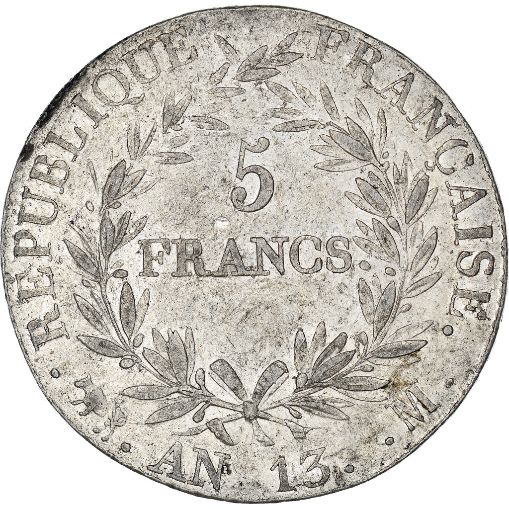 Monnaie, France, Napoleon I, Napoléon I, 5 Francs, AN 13, Toulouse, TTB