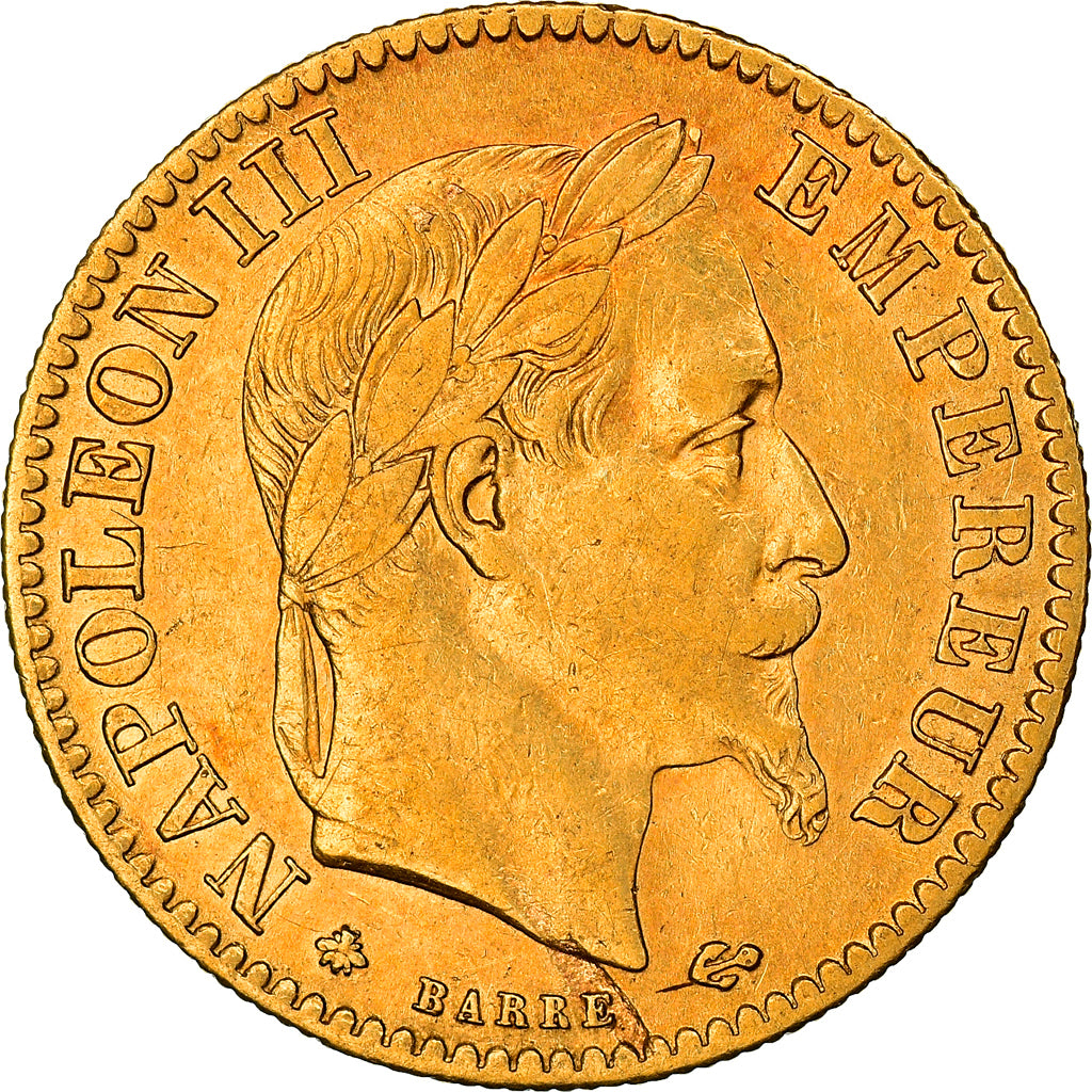 Moneta, Francia, Napoleon III, Napoléon III, 10 Francs, 1864, Paris, BB+, Oro