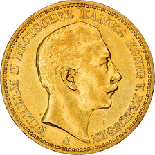 Moneta, Stati tedeschi, PRUSSIA, Wilhelm II, 20 Mark, 1897, Berlin, BB+, Oro