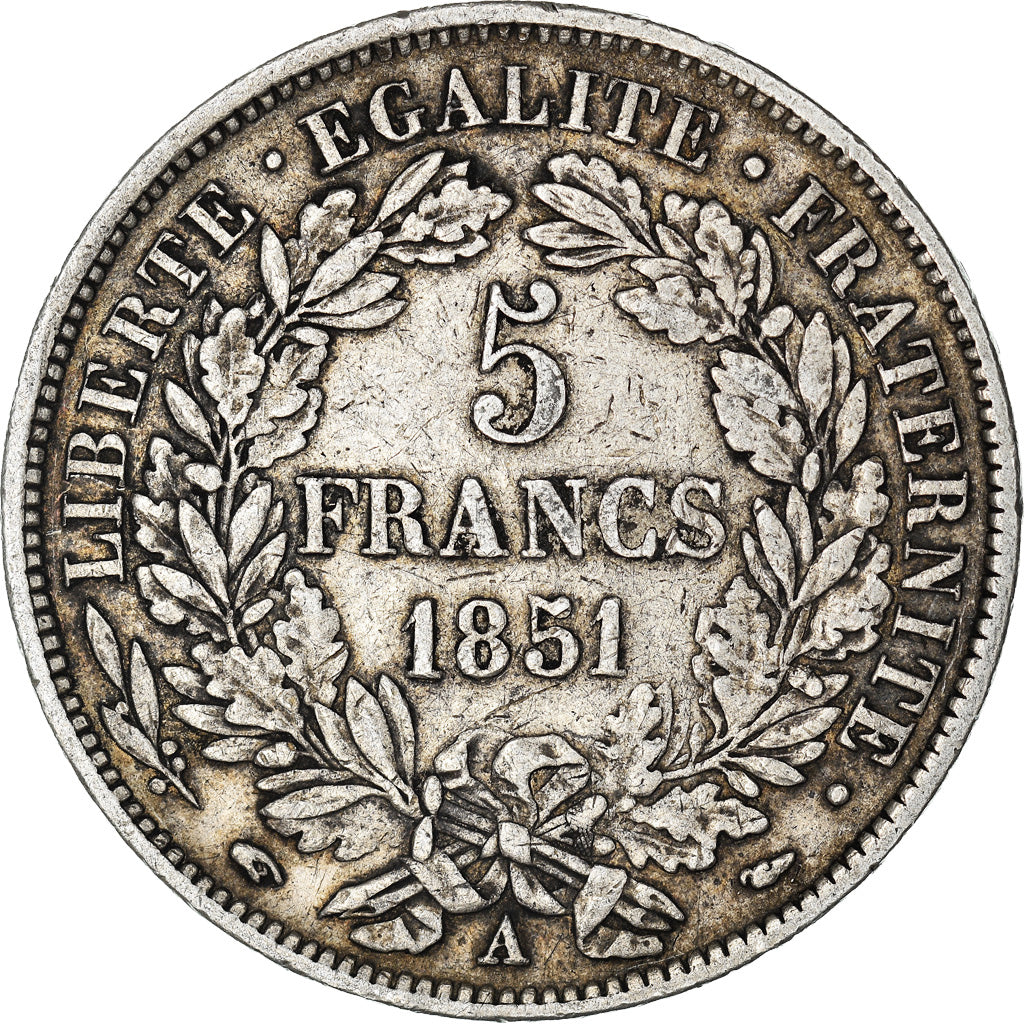 Monnaie, France, Cérès, 5 Francs, 1851, Paris, TB+, Argent, Gadoury:719