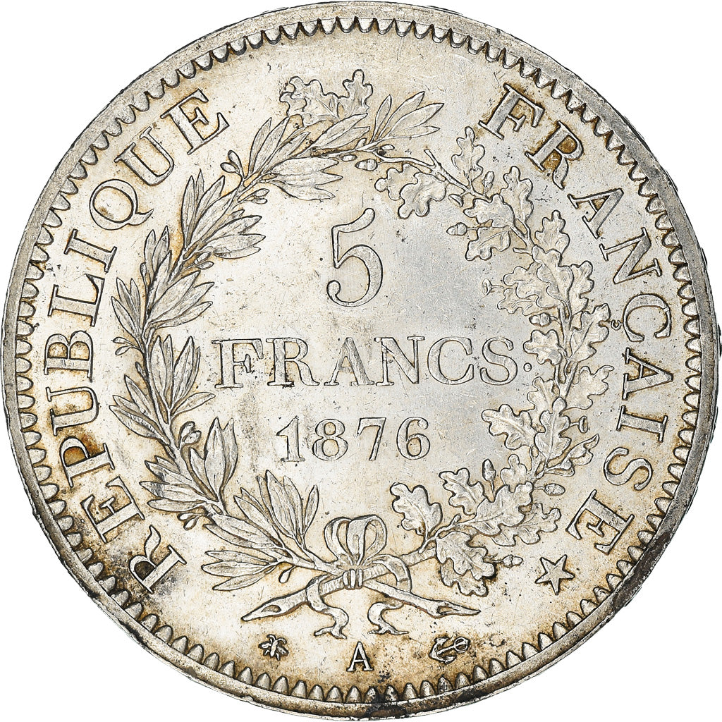 Monnaie, France, Hercule, 5 Francs, 1876, Paris, TTB+, Argent, Gadoury:745a