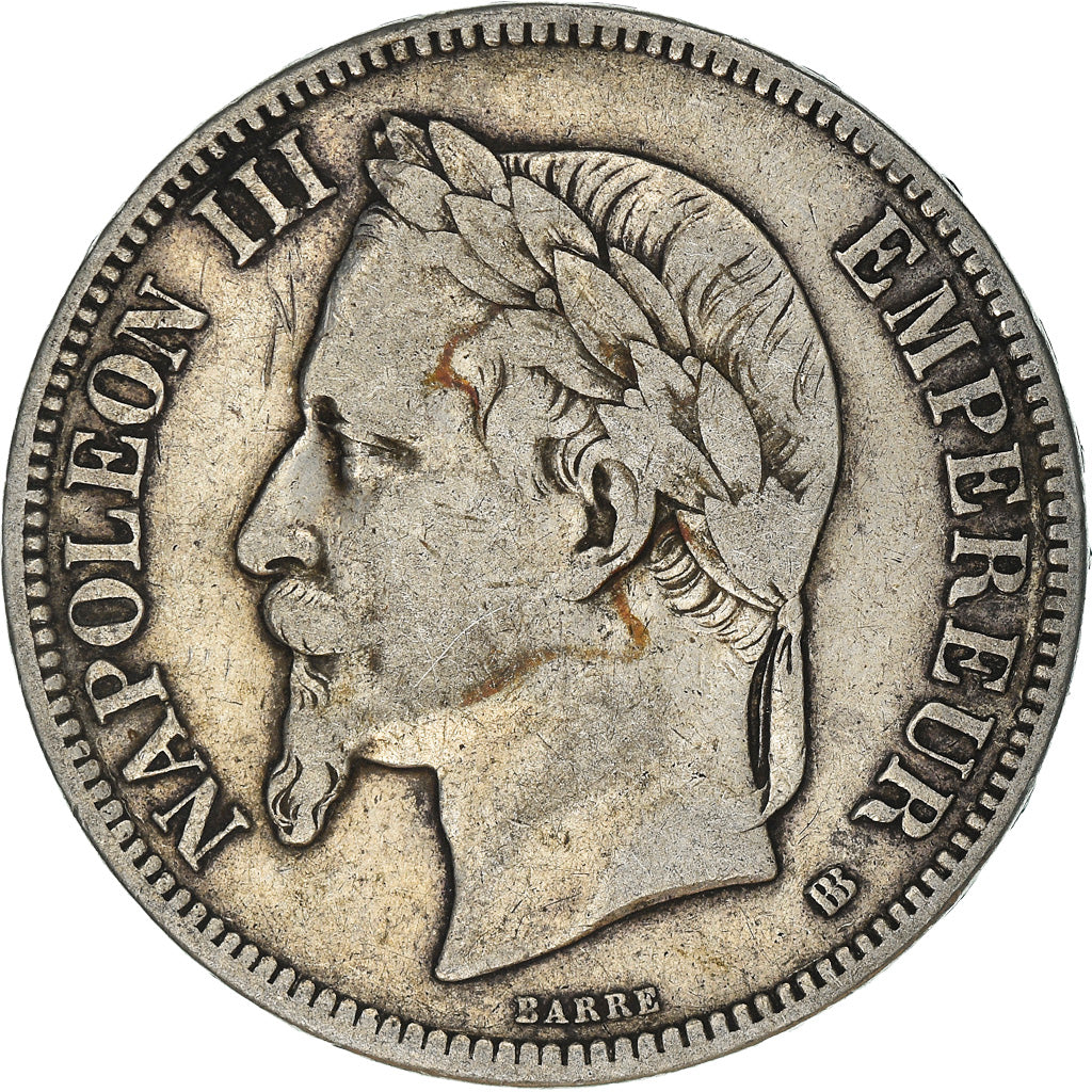 Monnaie, France, Napoléon III, 5 Francs, 1869, Strasbourg, TTB, Argent