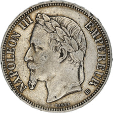 Monnaie, France, Napoleon III, 5 Francs, 1869, Strasbourg, TTB, Argent, KM:799.2