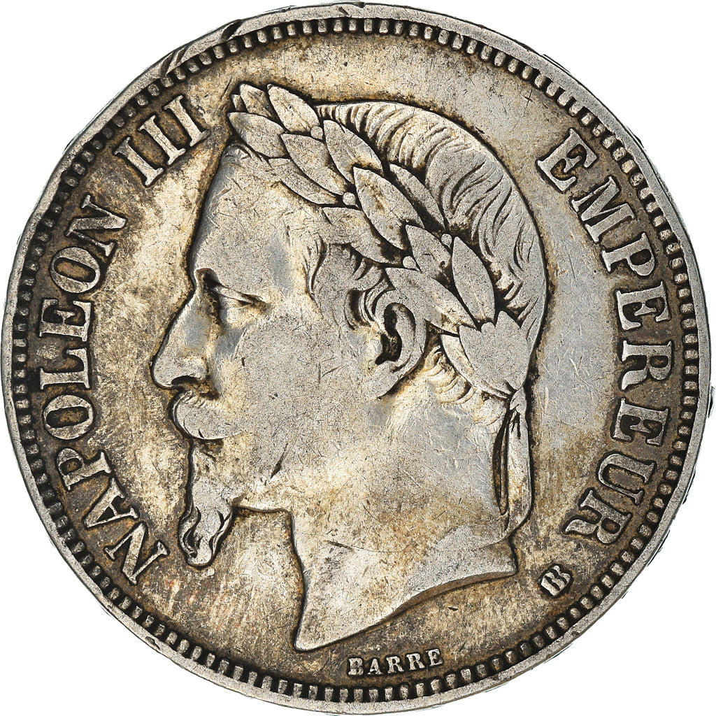 Coin, France, Napoleon III, 5 Francs, 1869, Strasbourg, EF(40-45), Silver