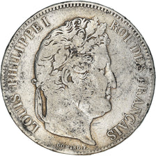 Coin, France, Louis-Philippe, 5 Francs, 1832, Lyon, VF(20-25), Silver, KM:749.4