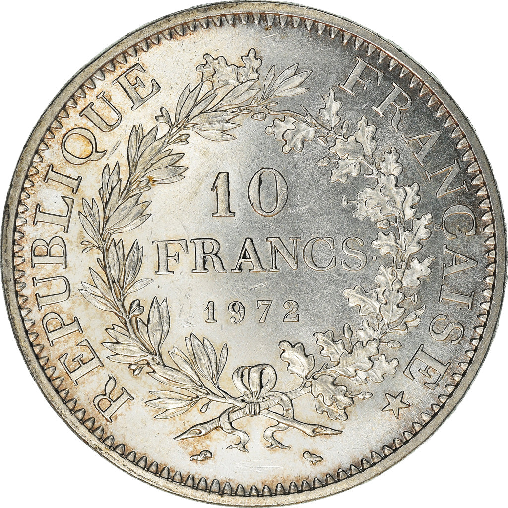 Coin, France, Hercule, 10 Francs, 1972, Paris, MS(60-62), Silver, KM:932