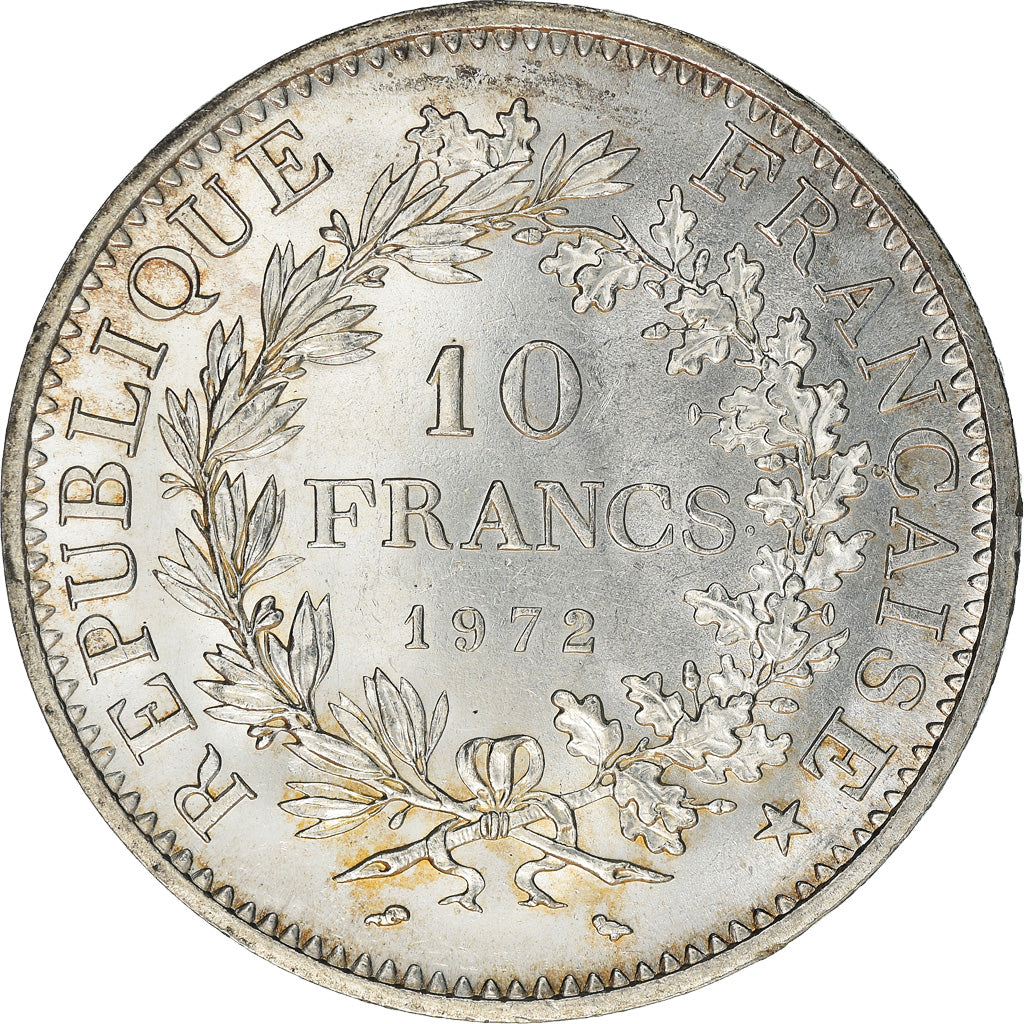 Coin, France, Hercule, 10 Francs, 1972, Paris, MS(60-62), Silver, KM:932