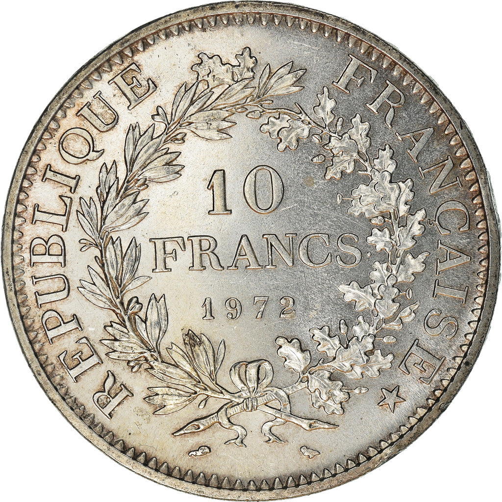 Coin, France, Hercule, 10 Francs, 1972, Paris, MS(60-62), Silver, KM:932