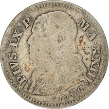 Munten, Italiaanse staten, PAPAL STATES, Pius IX, 10 Soldi, 50 Centesimi, 1868