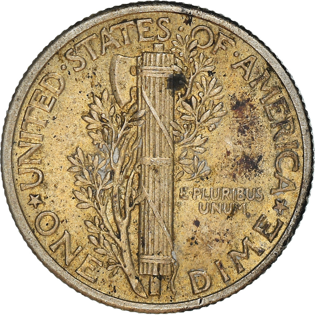 Moneta, Stati Uniti, Mercury Dime, Dime, 1942, U.S. Mint, Philadelphia, BB+