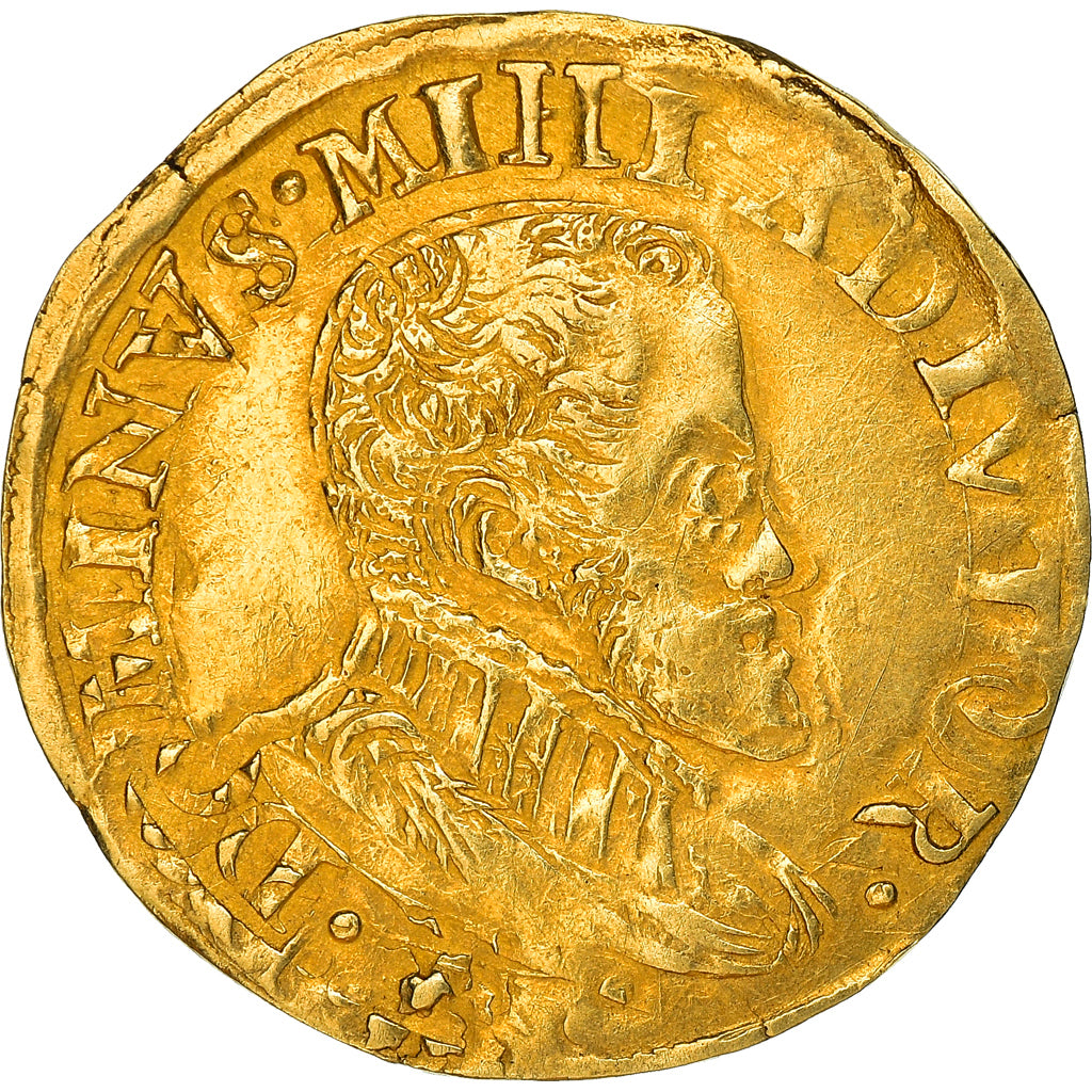 Coin, Spanish Netherlands, Philip II, 1/2 Réal, 1556-1598, Gueldres, EF(40-45)