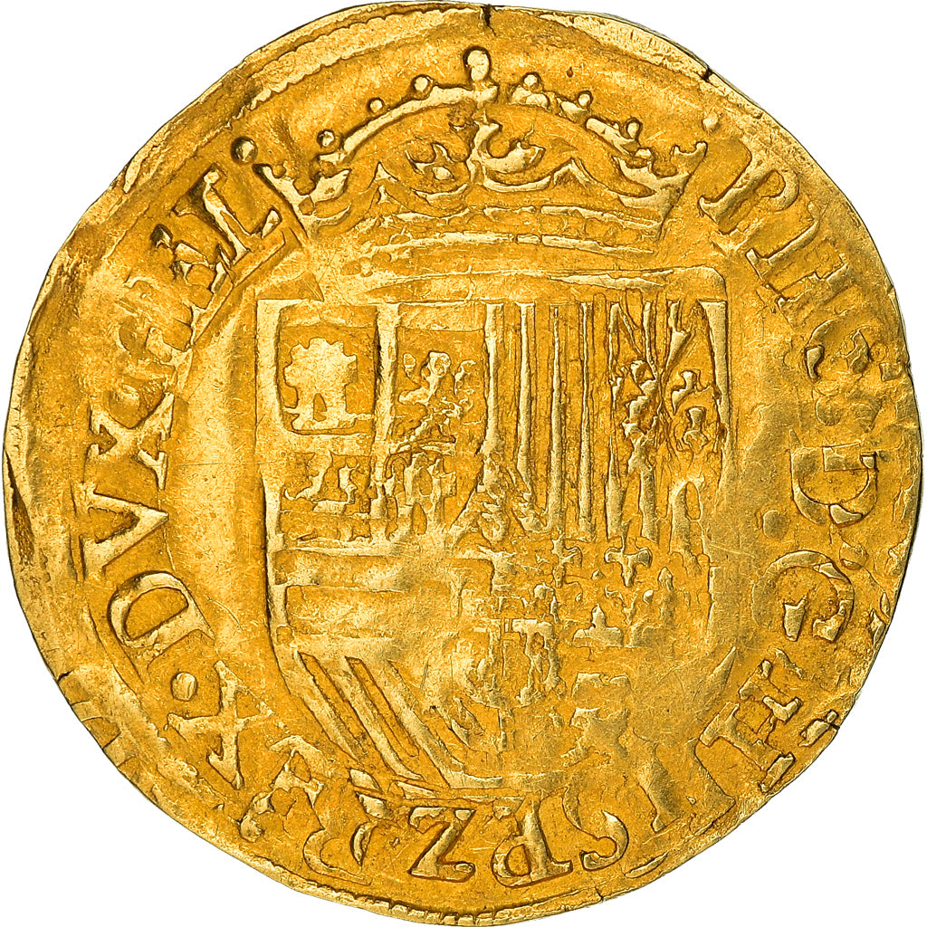 Coin, Spanish Netherlands, Philip II, 1/2 Réal, 1556-1598, Gueldres, EF(40-45)