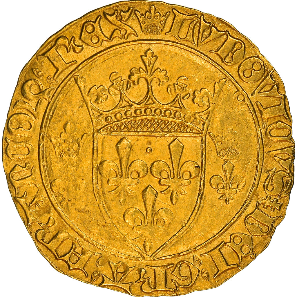 Moeda, França, Louis XI, Ecu d'or, Toulouse, AU(50-53), Dourado, Duplessy:539A