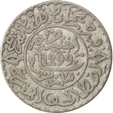 MOROCCO, 2-1/2 Dirhams, 1881, Paris, KM #6, VF(30-35), Silver, Lecompte #132,...