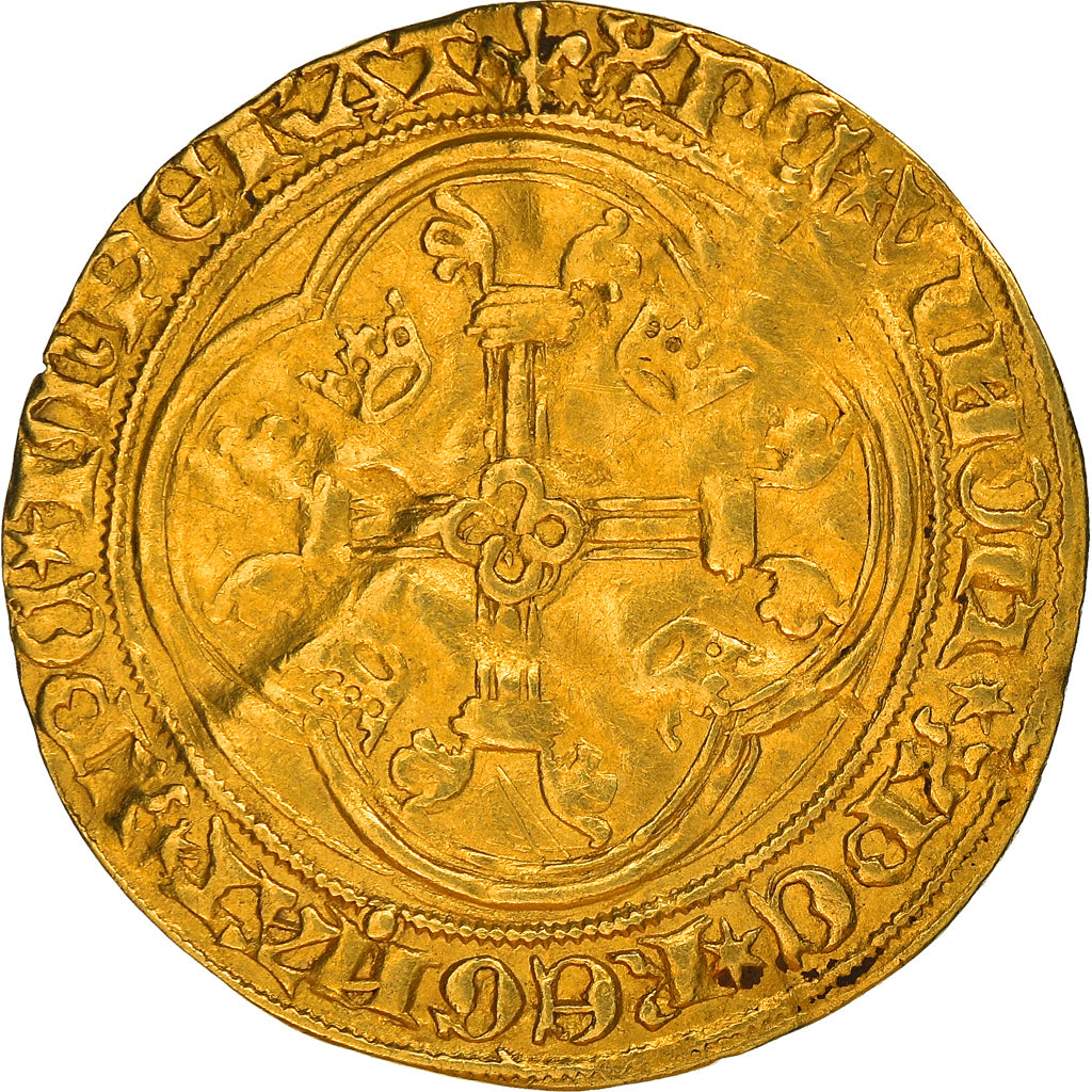 Monnaie, France, Charles VII, Ecu d'or, Tournai, TB+, Or, Duplessy:511E
