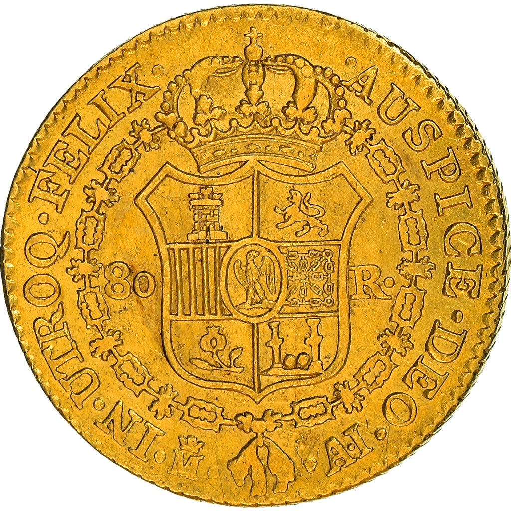 Monnaie, Espagne, Joseph Napolean, 80 Reales, 1810, Madrid, TTB+, Or, KM:542