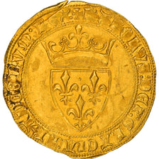 Moneta, Francja, Charles VI, Ecu d'or, Uncertain Mint, AU(55-58), Złoto