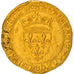 Moeda, França, Charles VI, Ecu d'or, Uncertain Mint, AU(55-58), Dourado