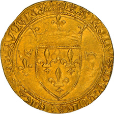 Moeda, França, Charles VII, Ecu d'or, Tournai, EF(40-45), Dourado