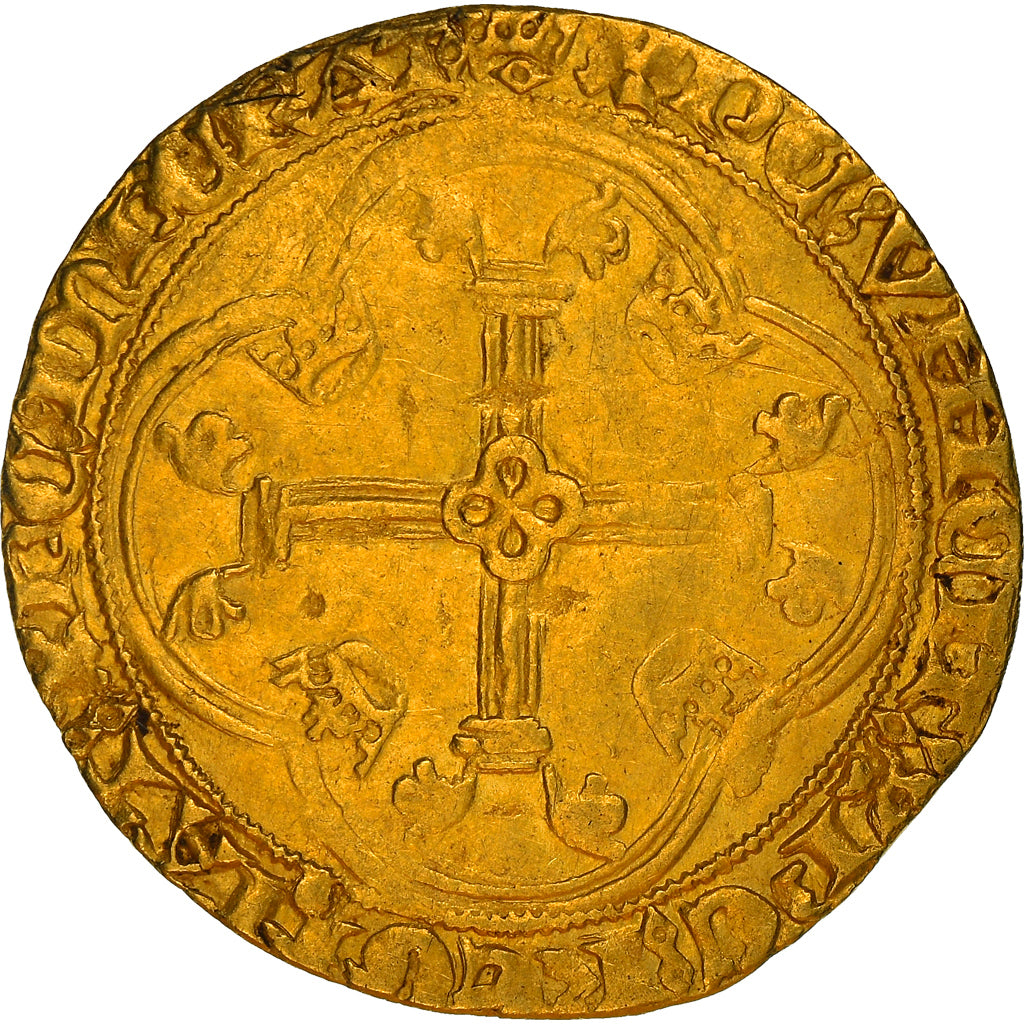 Monnaie, France, Charles VII, Ecu d'or, Tournai, TTB, Or, Duplessy:511E