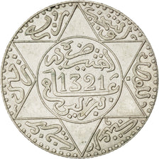 Marocco, 'Abd al-Aziz, 1/4 Rial, 2-1/2 Dirhams, 1903, Berlin, BB+, Argento, K...
