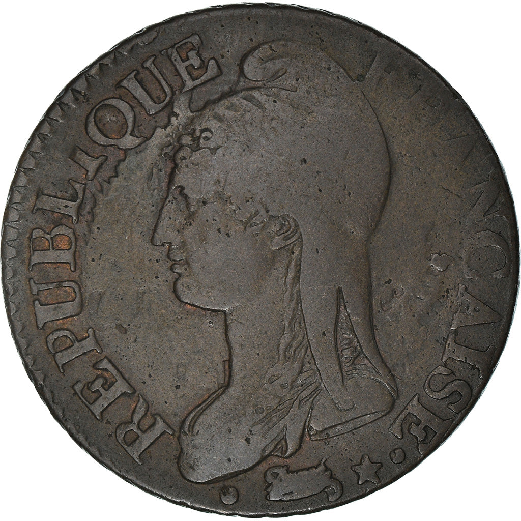 Munten, Frankrijk, Dupré, 5 Centimes, AN 5, Paris, Coins choqués, ZF, Bronze