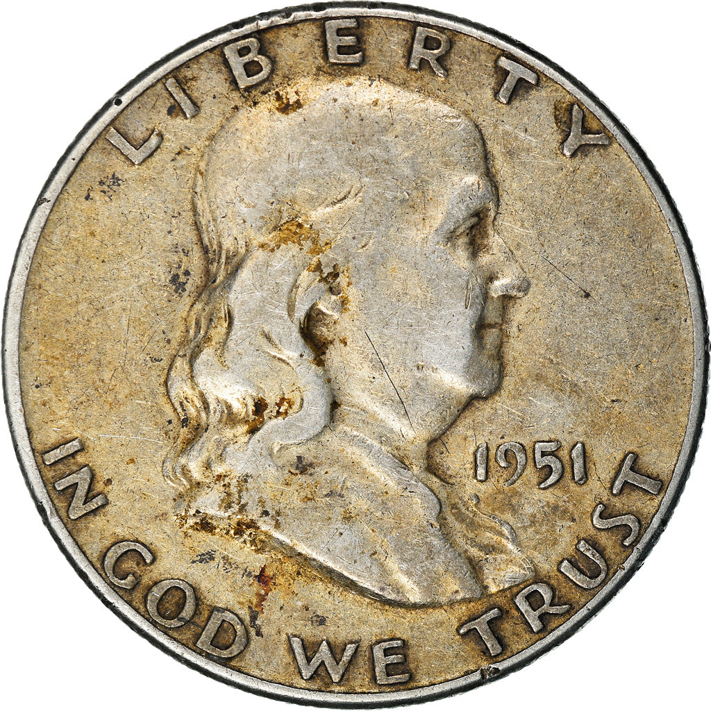 Moneda, Estados Unidos, Franklin Half Dollar, Half Dollar, 1951, U.S. Mint