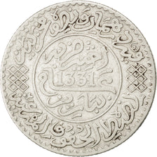 MOROCCO, 1/4 Rial, 2-1/2 Dirhams, 1912, bi-Bariz, KM #31, VF(30-35), Silver,...