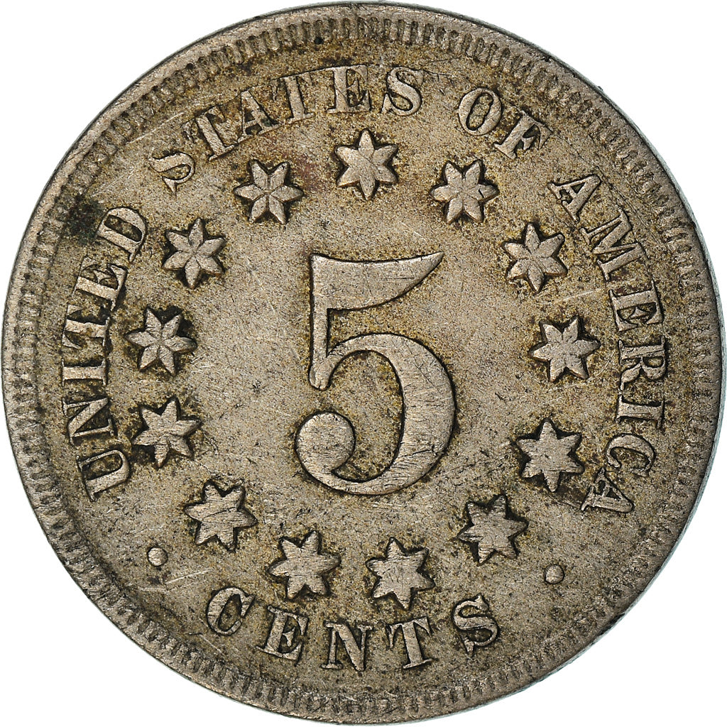 Munten, Verenigde Staten, Shield Nickel, 5 Cents, 1869, Philadelphia, ZF