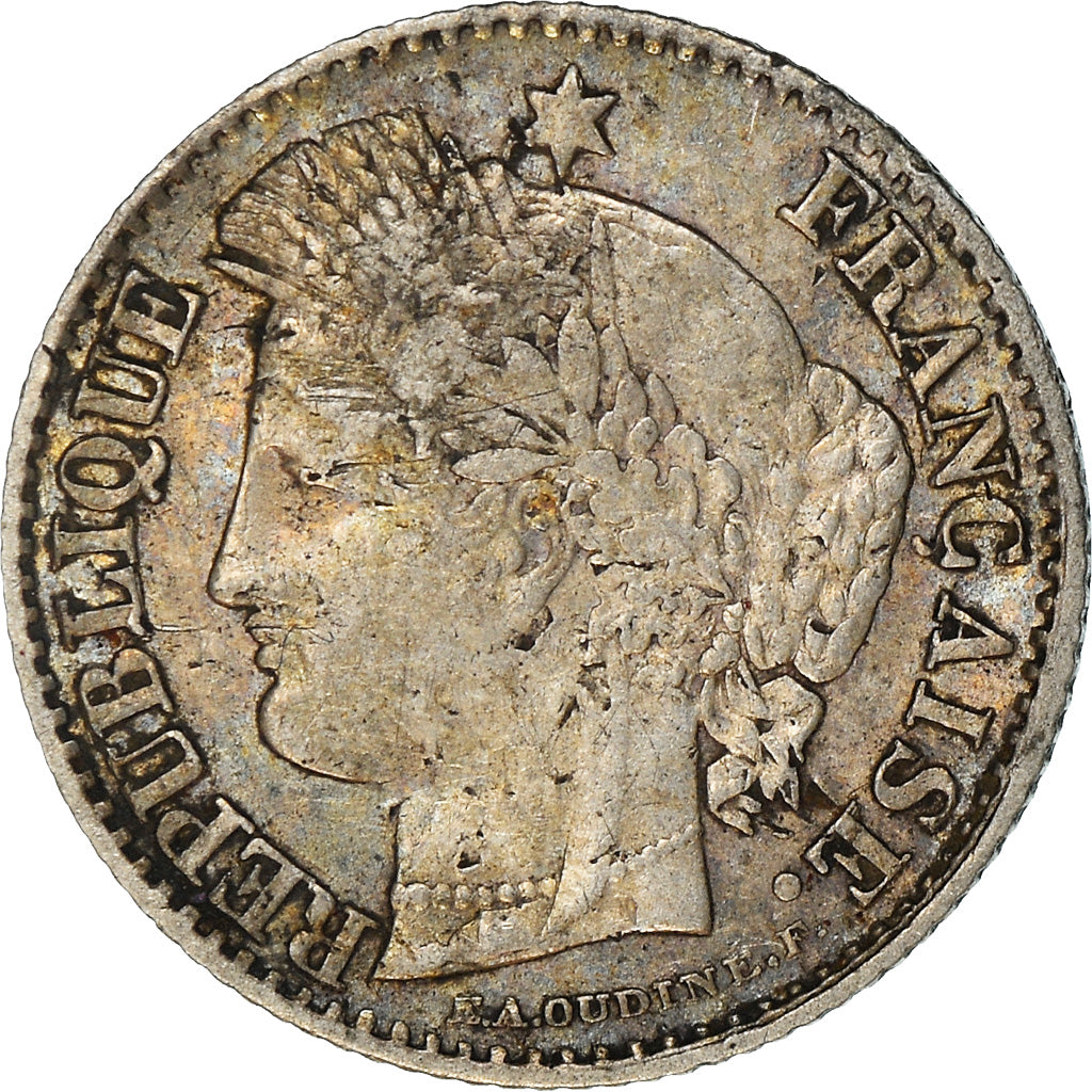 Moeda, França, Cérès, 20 Centimes, 1851, Paris, EF(40-45), Prata, KM:758.1