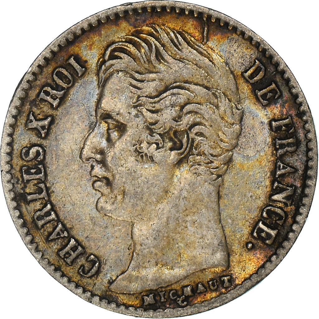 Moneta, Francja, Charles X, 1/4 Franc, 1829, Paris, AU(50-53), Srebro, KM:722.1