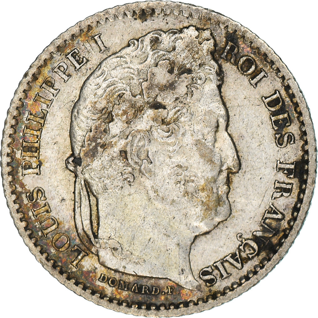 Moneta, Francia, Louis-Philippe, 25 Centimes, 1845, Rouen, BB, Argento
