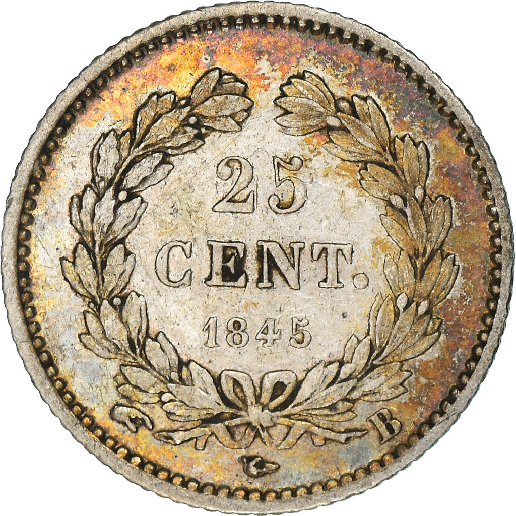 Moneta, Francia, Louis-Philippe, 25 Centimes, 1845, Rouen, BB, Argento
