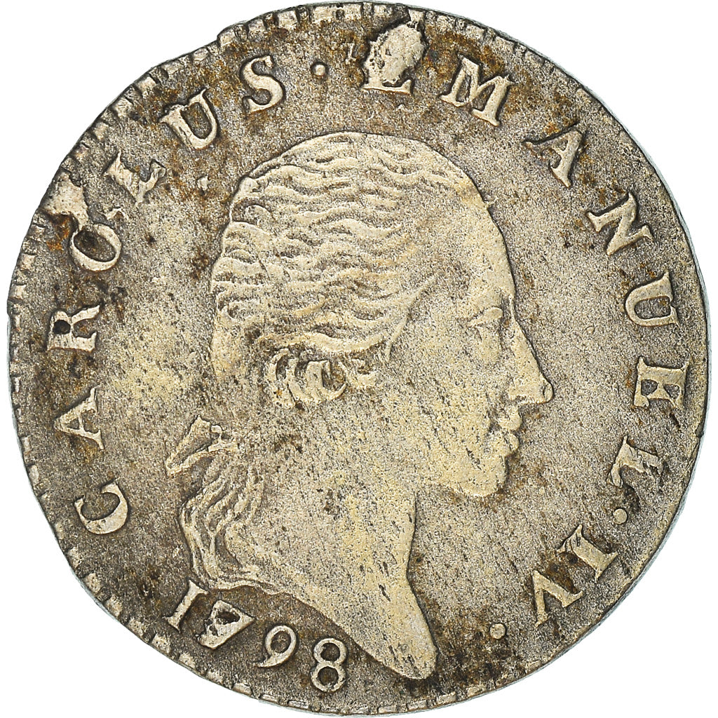 Munten, Italiaanse staten, SARDINIA, Carlo Emanuele IV, 2.6 Soldi, 1798, Torino