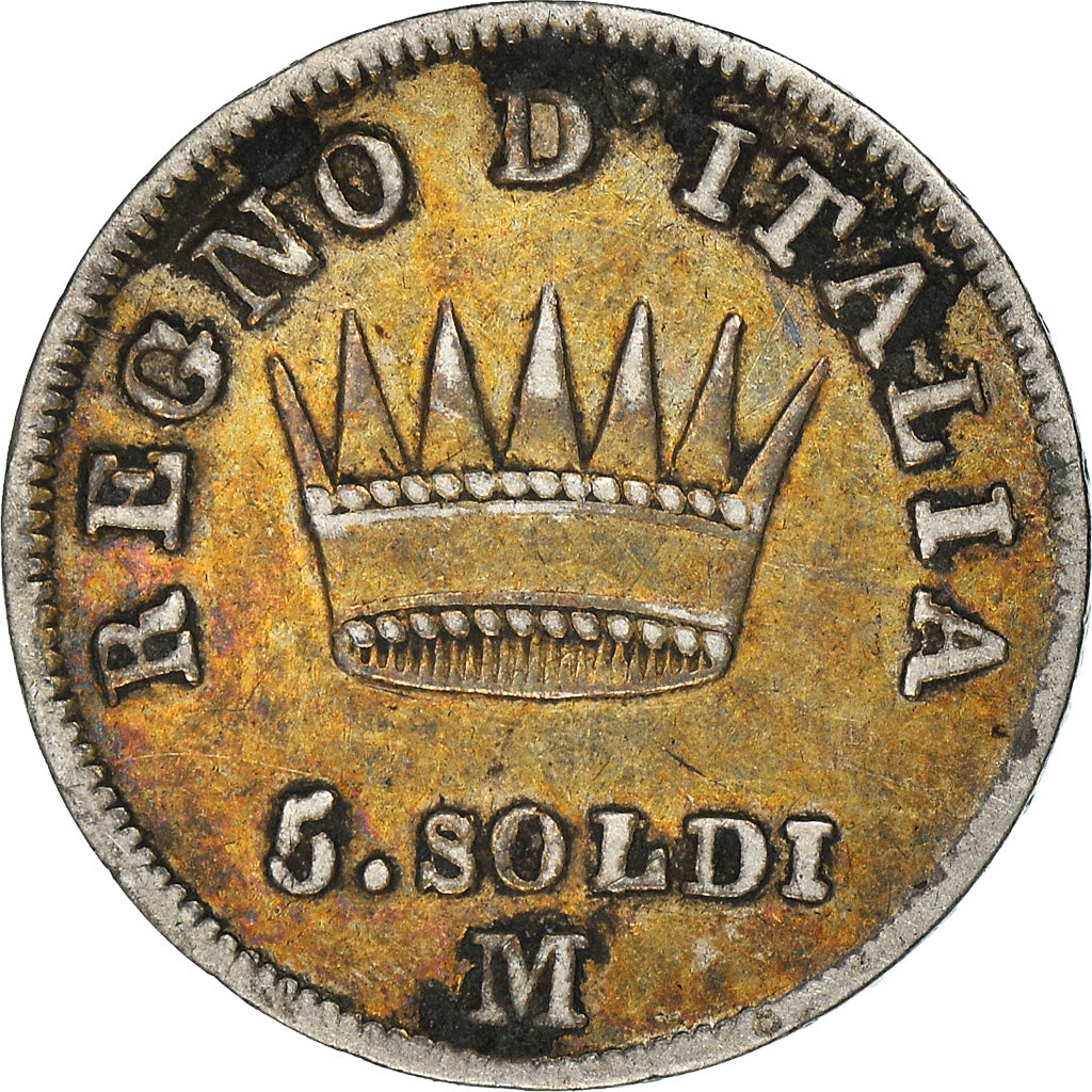 Moneta, STATI ITALIANI, KINGDOM OF NAPOLEON, Napoleon I, 5 Soldi, 1811, Milan