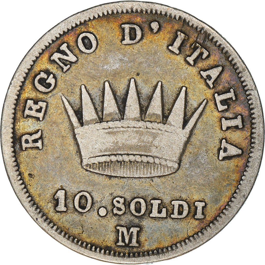 Monnaie, États italiens, KINGDOM OF NAPOLEON, Napoleon I, 10 Soldi, 1811