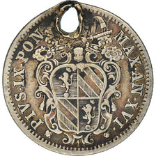 Monnaie, États italiens, PAPAL STATES, Pius IX, 10 Baiocchi, 1862, Roma, B+