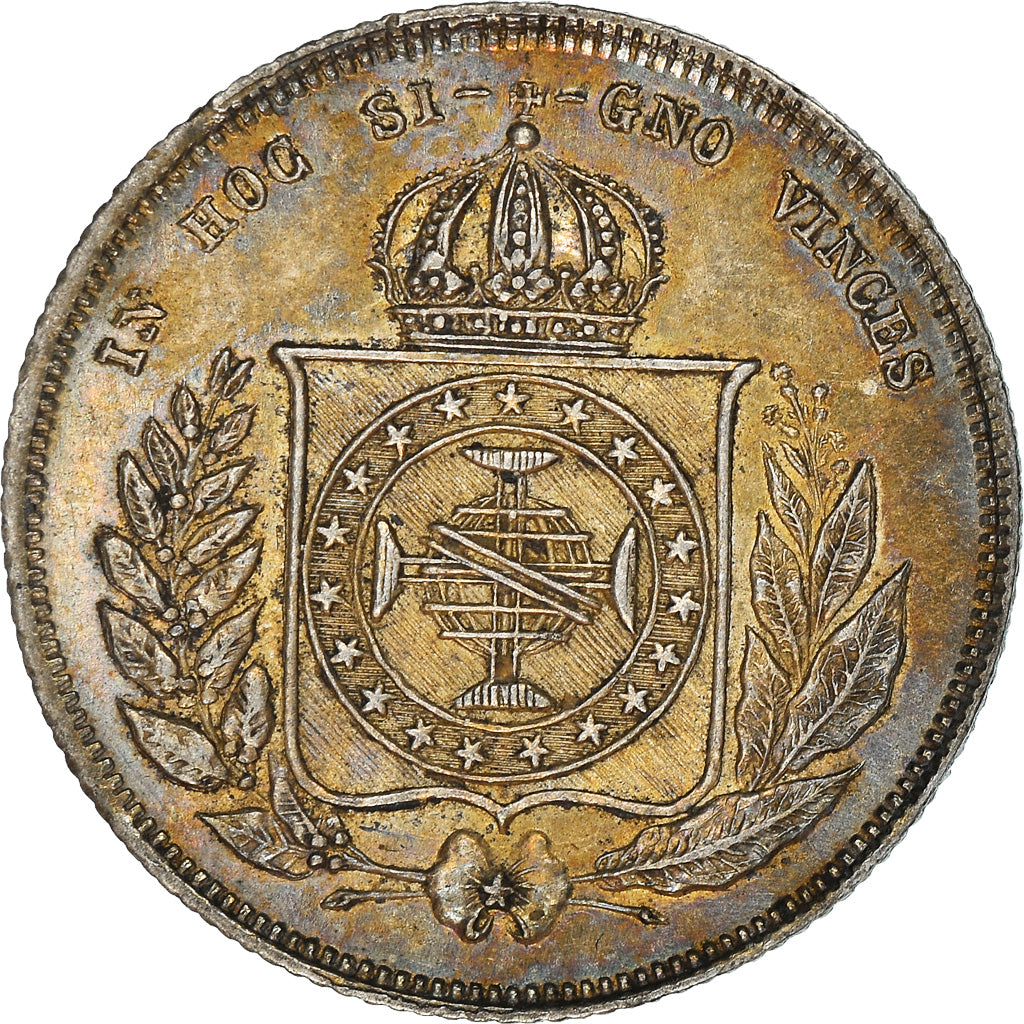 Münze, Brasilien, Pedro II, 200 Reis, 1862, VZ, Silber, KM:469