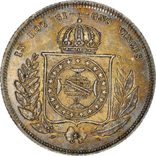 Münze, Brasilien, Pedro II, 200 Reis, 1862, VZ, Silber, KM:469