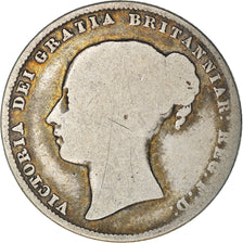 Moneda, Gran Bretaña, Victoria, Shilling, 1862, BC, Plata, KM:734.1