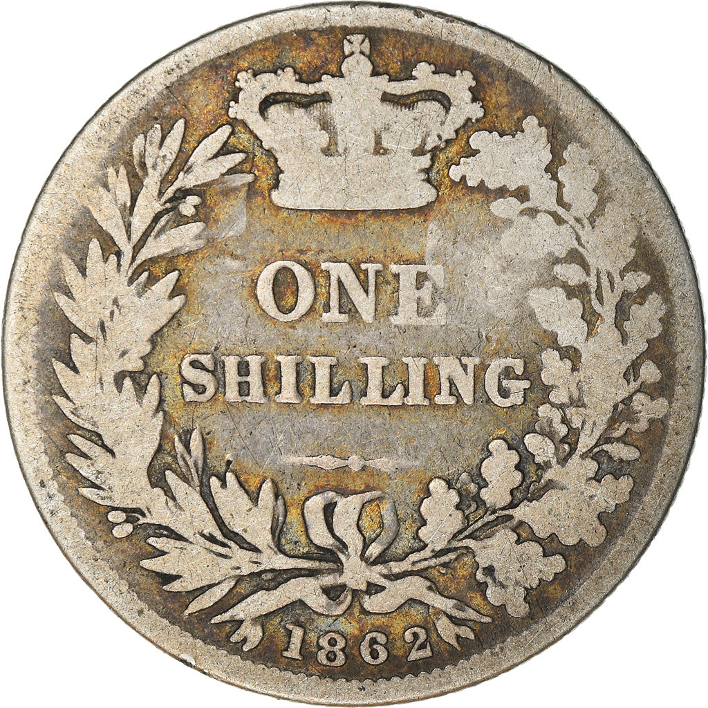 Moneta, Gran Bretagna, Victoria, Shilling, 1862, B+, Argento, KM:734.1