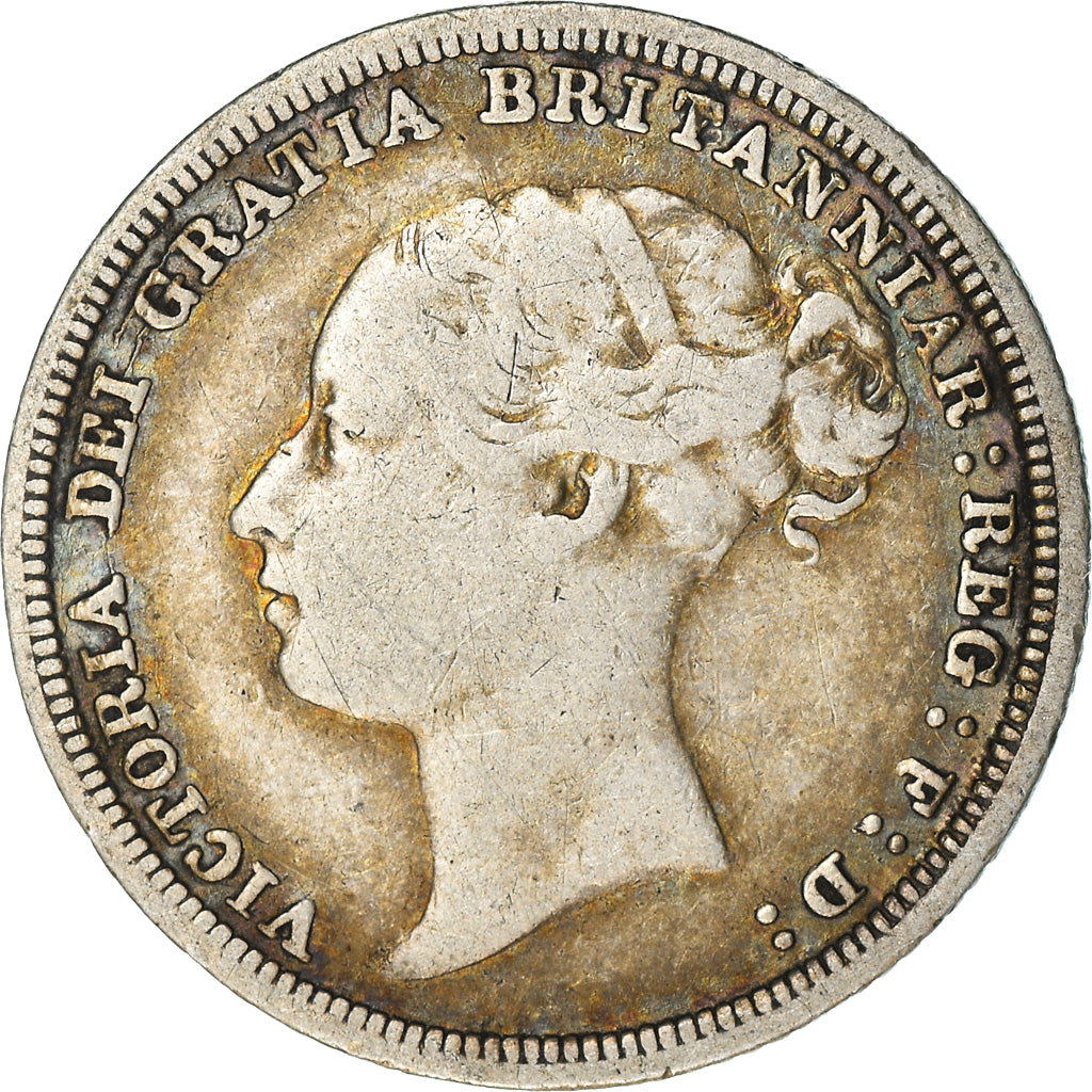 Moneta, Gran Bretagna, Victoria, 6 Pence, 1881, MB+, Argento, KM:757