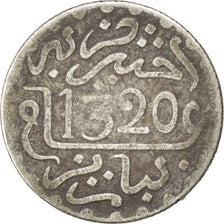 Marocco, 'Abd al-Aziz, 1/20 Rial, 1/2 Dirham, 1902, Paris, B+, Argento, KM:18...