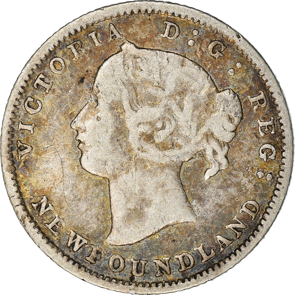 Münze, NEWFOUNDLAND, 5 Cents, 1873, S+, Silber, KM:2
