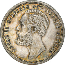 Coin, Sweden, Oscar II, Krona, 1881, AU(50-53), Silver, KM:747